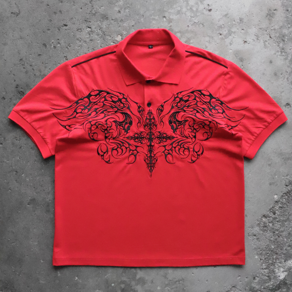 CROSSBONES POLO RED